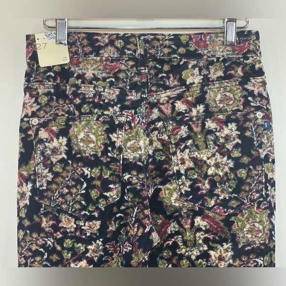 NWT Pilcro for Anthropologie The Icon Flare Corduroy Pants Navy Background Sz 27 - Picture 9 of 16